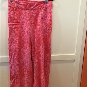 Lilly Pulitzer Hot Pink Pineapple Pants
